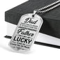 Birthday Gift for Dad, Luxury Military Dog Tag Necklace For Dad