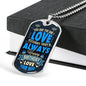 Birthday Gift Necklace for Dad, Luxury Military Dog Tag Necklace For Dad