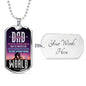 DAD Dog Tag Necklace, Luxury Military Dog Tag Necklace For Dad