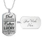 Birthday Gift for Dad, Luxury Military Dog Tag Necklace For Dad