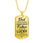 Birthday Gift for Dad, Luxury Military Dog Tag Necklace For Dad