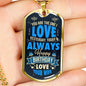 Birthday Gift Necklace for Dad, Luxury Military Dog Tag Necklace For Dad