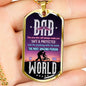 DAD Dog Tag Necklace, Luxury Military Dog Tag Necklace For Dad