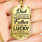 Birthday Gift for Dad, Luxury Military Dog Tag Necklace For Dad