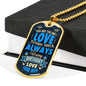 Birthday Gift Necklace for Dad, Luxury Military Dog Tag Necklace For Dad