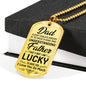 Birthday Gift for Dad, Luxury Military Dog Tag Necklace For Dad