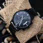 To The Greatest Dad Watch / Engraved Design Black Chronograph Watch