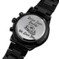 Engraved Watch for Truck Driver Dad / Truck Driver Gift Watch / Engraved Design Black Chronograph Watch