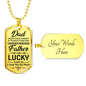 Birthday Gift for Dad, Luxury Military Dog Tag Necklace For Dad