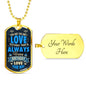 Birthday Gift Necklace for Dad, Luxury Military Dog Tag Necklace For Dad