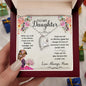 To My Daughter Message Card Gift Necklace from Mom / Daughter Birthday, Graduation, Valentines's Day. Christmas, Confirmation Present