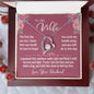 To My Wife Gift Necklace, Forever Love Pendant Necklace with Beautiful Message Card