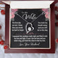 To My Wife Gift Necklace, Forever Love Pendant Necklace with Loving Message Card