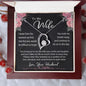 To My Wife Gift Necklace, Forever Love Pendant Necklace with Loving Message Card