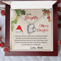 To My Daughter Christmas Message Card with Forever Love Necklace from Mom
