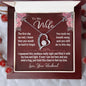 To My Wife Gift Necklace, Forever Love Pendant Necklace with Loving Message Card