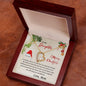 To My Daughter Christmas Message Card with Forever Love Necklace from Mom