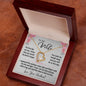 To My Wife Gift Necklace, Forever Love Pendant Necklace with Message Card