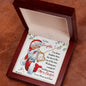 To Our Daughter Gift Necklace with Message Card from Mom and Dad / Christmas Message with Necklace for Daughter