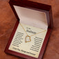 To My Soulmate Gift Necklace, Forever Heart Pendant Necklace with Loving Message Card