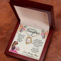 To My Daughter Message Card Gift Necklace from Mom / Daughter Birthday, Graduation, Valentines's Day. Christmas, Confirmation Present