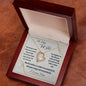 To My Wife Gift Necklace with Loving Message Card, Forever Love Heart Pendant Necklace