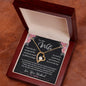 To My Wife Gift Necklace, Forever Love Pendant Necklace with Loving Message Card