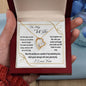 To My Wife Gift Necklace With Message Card, Forever Love Heart Pendant Necklace
