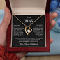 To My Wife Gift Necklace, Forever Love Pendant Necklace with Heartfelt Message Card