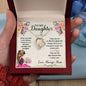 To My Daughter Message Card Gift Necklace from Mom / Daughter Birthday, Graduation, Valentines's Day. Christmas, Confirmation Present
