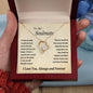 To My Soulmate Gift Necklace, Forever Heart Pendant Necklace with Loving Message Card