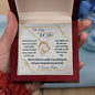 To My Wife Gift Necklace with Loving Message Card, Forever Love Heart Pendant Necklace