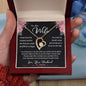 To My Wife Gift Necklace, Forever Love Pendant Necklace with Loving Message Card