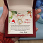 To My Daughter Christmas Message Card with Forever Love Necklace from Mom