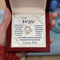 To My Wife Gift Necklace with Loving Message Card, Forever Love Pendant Necklace