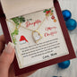 To My Daughter Christmas Message Card with Forever Love Necklace from Mom