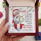 To Our Daughter Gift Necklace with Message Card from Mom and Dad / Christmas Message with Necklace for Daughter