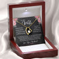 To My Wife Gift Necklace, Forever Love Pendant Necklace with Loving Message Card