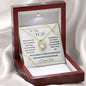 To My Wife Gift Necklace With Message Card, Forever Love Heart Pendant Necklace