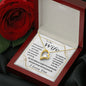 To My Wife Gift Necklace with Loving Message Card, Forever Love Pendant Necklace