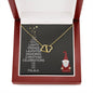FALALA 10K Yellow Gold Hearts Necklace with 18Pave Set Diamonds