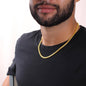 Cuban Link Chain Necklace, 14K Yellow Gold Over Stainless Steel