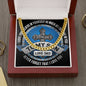 To My Son Cuban Link Chain Necklace, 14K Yellow Gold Over Stainless Steel