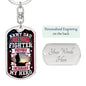 Army Dad provider encourager my hero Dog Tag Key Chain for Dad