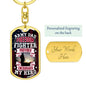 Army Dad provider encourager my hero Dog Tag Key Chain for Dad