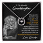 To My Granddaughter Gift Necklace with Message Card from Grandpa, Horseshoe Shaped Pendant Necklace for Granddaughter