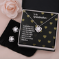grandmother Love Knot Earring & Necklace Set