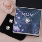 Message Card Mother's Day, Love Knot Earring & Necklace Set
