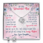 To My Wonderful Mom Love Knot Earring & Necklace Set