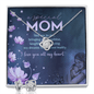 Message Card Mother's Day, Love Knot Earring & Necklace Set
